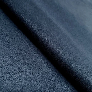 Navy Denim Blue Ultrasoft Upholstery Suede Fabric 58"" By The Yard Polyester - Picture 1 of 5