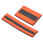 2 pièces 1x6" 2x3" patch réfléchissant crochet et boucle applications de sécurité, orange