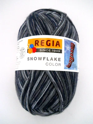 Calcetín Regia color copo de nieve hilo lana nailon 100 g 459 yardas Foto 1 de 4