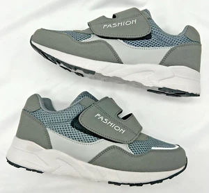 LEADER SHOW rutschfeste Wanderschuhe ältere Menschen - Klettverschluss-Sneaker - grau - Damengröße 6 - Bild 1 von 8