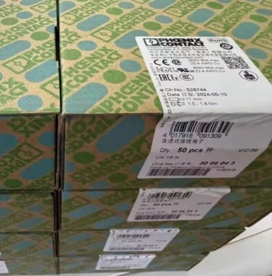 50PCS Phoenix Contact 3006043 straight through terminal block UK 16 N - Image 1 of 2