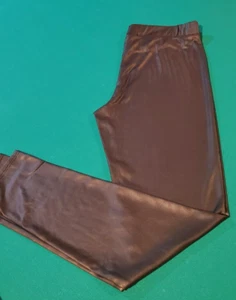 MEDIUM * Wet Look * Faux Leather Leggings * Thick Waistband * Stretch - Picture 1 of 5