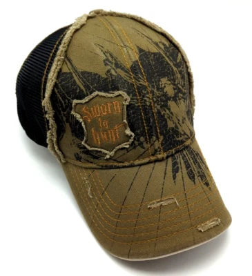BUCK WEAR : SWORN TO HUNT hat distressed-style camouflage adjustable cap - Image 1 of 4