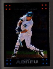 2007 Topps Chrome New York Yankees Baseball Card #2 Bobby Abreu