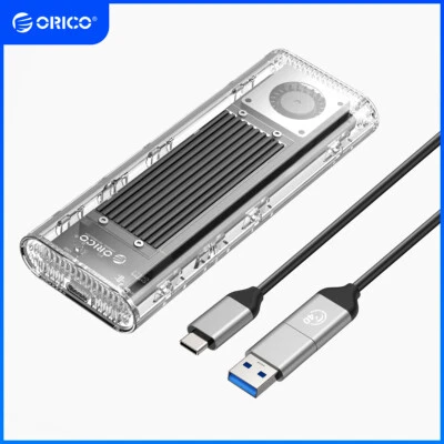 ORICO 40Gbps USB4 M.2 NVMe SSD Enclosure Cooling Fan M2 NVMe Case Enclosure lot - Image 1 of 4