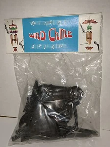 Vintage New Old Stock Bronze Horse Head  Wind Chime - Made In Hong Kong - Picture 1 of 4