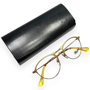 NEW PERSOL 7092-V 1069 GOLD AUTHENTIC EYEGLASSES FRAMES 50-19-145MM W/CASE NOS - Picture 1 of 12