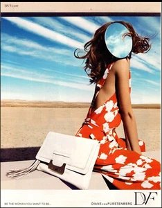 2012 magazine Ad DVF Diane von Furstenberg Handbag Sky Face Model 122424 - Picture 1 of 1