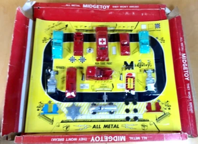 Set of 10 - Vintage Midget Toy All Metal Diecast Cars in Packing - Set No 9303-3 - Image 1 of 4