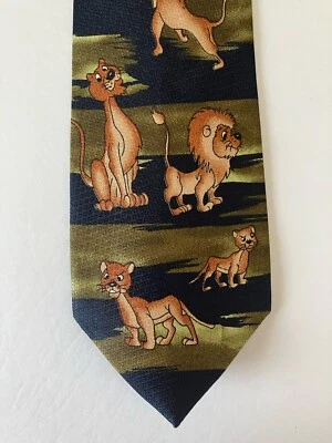 Everyday 男式领带涤纶非洲狮子野生动物园编织 57 — 第 1/4 张图片