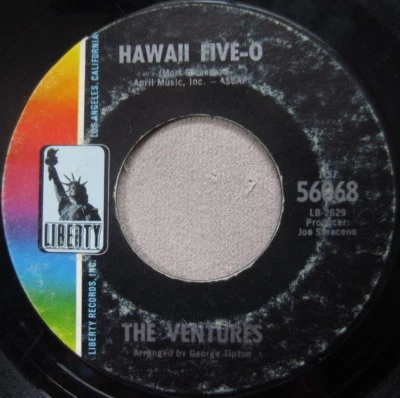The Ventures ‎– Hawaii Five-O, Vinyl, 45rpm, 1968, Very Good condition - Image 1 of 2