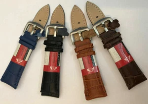 19,21,23mm ECHTES-NAPPA LEDER-UHRENARMBAND CAVADINI BREITE SCHLIESSE IN ERHÄLTLI - Bild 1 von 5