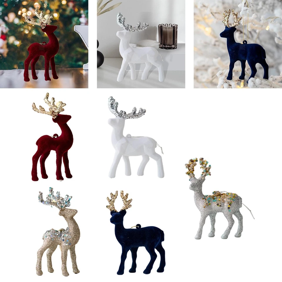 Rentier Elch Weihnachtsbaum Dekoration DIY Handwerk Hirsch Anhänger für - Bild 1 von 1