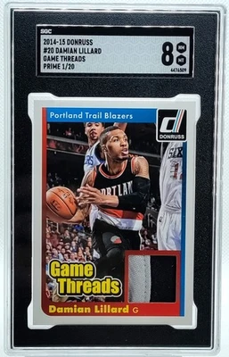 /20 Parche Damian Lillard Juego Usado SGC 8 2014-15 Donruss Threads Prime #20 SP Foto 1 de 4