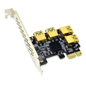 PCI-E 1 Bis 4 Erweiterung Karte PCI-E 1X Bis PCI-E 16X 4-Port USB3.0 Grafik3545 - Afbeelding 1 van 7