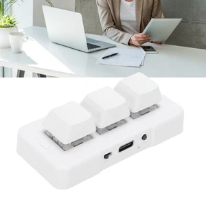 USB Wired 3 Key Keyboard Customize Programmable 3 Key Mechanical Keypad For PC - Picture 1 of 24