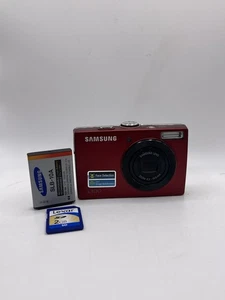 Samsung L100 Digitalkamera, rot (nur Kamera) erstaunlicher Zustand - Bild 1 von 12