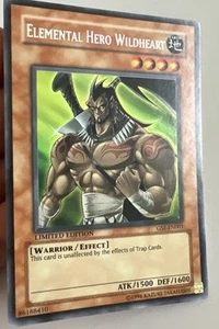 YuGiOh Elemental Hero Wildhear near mint limited edition GSE-EN001 vintage - Picture 1 of 5