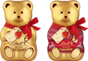 Lindt Milk Chocolate Teddy Bear 100g, Christmas Decoration Gift, Random Design - Picture 1 of 13