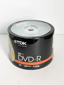 TDK DVD-R 16x 120Min 4,7GB | 50er Pack | Nagelneu Versiegelt - Bild 1 von 3