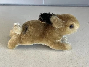 Steiff? Hoppy Bunny Hase Mini Mohair Tier OHNE ETIKETT Germany Vintage 50er Jahre LESEN - Bild 1 von 9