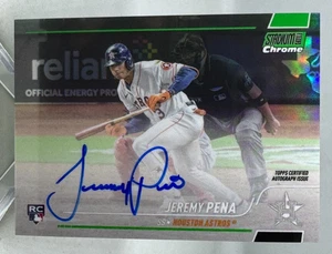 Jeremy Pena 2022 Stadium Club Chrome Updates Green Rookie Refractor Auto #92/99 - Bild 1 von 11