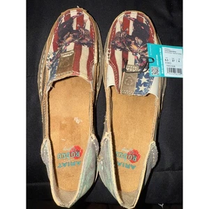 Ariat Rodeo Quincy Cowboy American Flag Slip On Loafer Shoes 6.5 - Picture 1 of 10