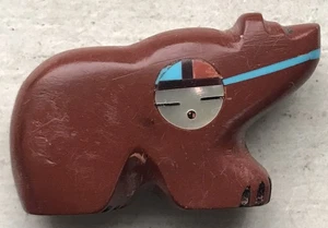 Sunface Bär Zuni Fetisch Steinschnitzerei Indianer nicht signiert - Bild 1 von 7