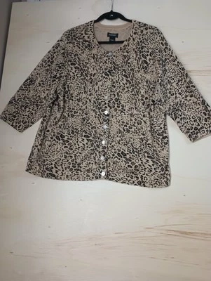 Suéter cárdigan Avenue para mujer 18/20 cuello en V botón delantero manga larga EC #C Foto 1 de 4