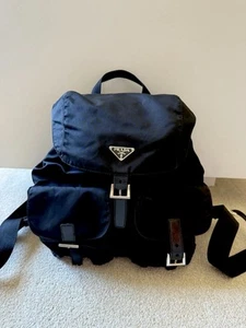 Prada Double Pocket Backpack-Medium, Black - Picture 1 of 10