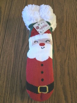 Nuevo con etiquetas Calcetines Zapatilla Navidad Papá Noel Rojo Verde con Pinzas Talla 4-10 Foto 1 de 3
