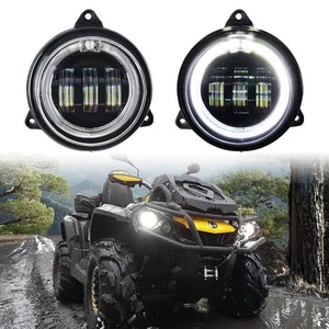 Low Beam Headlights with Halo Ring DRL For Can-Am Outlander 2012-2022 #710006177 - Picture 1 of 2