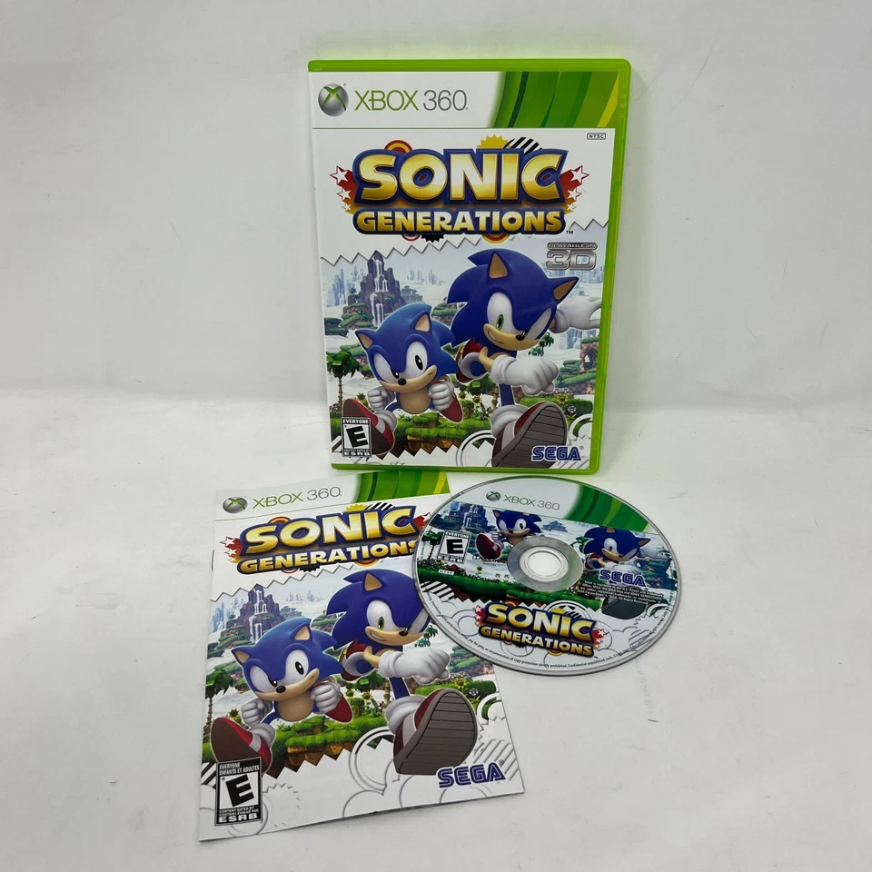 Sonic Generations Microsoft Xbox 360, Video Game 2011 CIB Complete - NEW CASE - Image 1 of 1