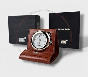 Montblanc Working Travel Clock Wakes Up Table Table Box Alarm Clock - Picture 1 of 13
