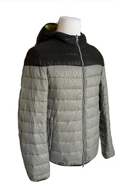 SALE - Armani Jeans Reversable Jacket Grey/Yellow  Bomber Jacket Size L - Image 1 of 4