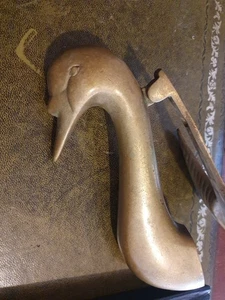 Vintage Brass Swan Door Knocker - Picture 1 of 14