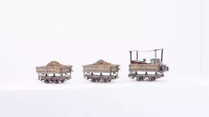 HOn3 Brass Precision Scale Co. Westside Lumber Co. PC&F Side Dump Ballast Cars - Picture 1 of 10