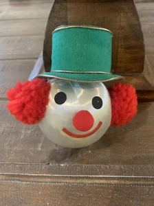 Vintage White Ball Christmas Ornament Snowman - Picture 1 of 3
