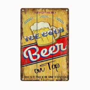 Bild Retro Blechschild Bier BEER 30 x 20 cm Wandbild Bilder 2302 - Bild 1 von 1