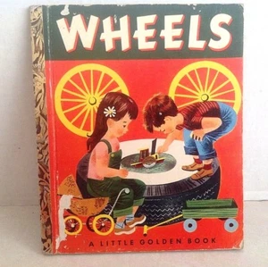 Vintage children's book WHEELS Little Golden Book #141 - Picture 1 of 4