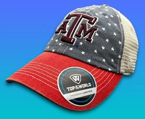 TEXAS A&M AGGIES NCAA "Stars" Snapback Adjustable Hat By Top of the World - NEW - Picture 1 of 7
