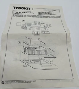 Vintage 1975 TycoKit Exxon Station HO Scale Kit ~ 7762 ******Instructions Only** - Picture 1 of 1
