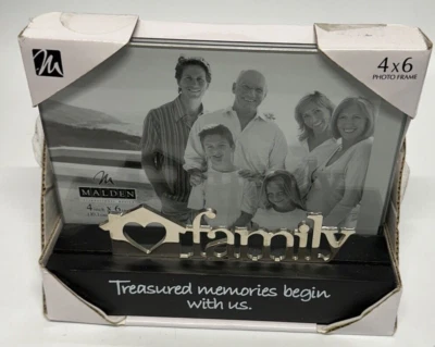 Marco de fotos de escritorio familiar Malden International Designs 4 x 6, NUEVO Foto 1 de 3