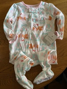 Toddler Girls Sz 18 Month One Piece Footed Play Sleeper, Carters, New - Picture 1 of 4