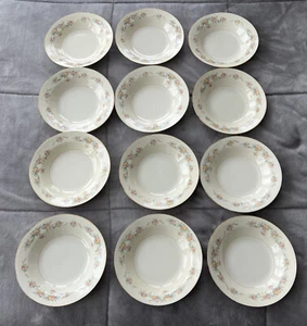 Ciotole vintage Homer Laughlin Ferndale - guscio d'uovo Nautilus, floreale, da collezione - Foto 1 di 6