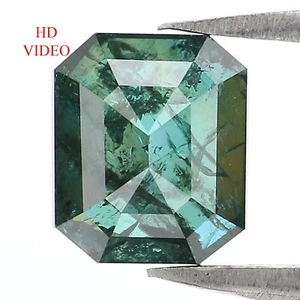 1.04 CT Natural Loose Emerald Diamond 6.60 MM Blue Green Color Diamond QN9396 - Picture 1 of 8