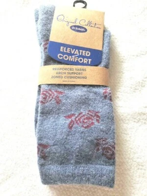 Женские носки Dr Scholl's Elevated Comfort синие с цветочным рисунком - Изображение 1 из 4