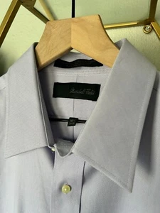 MARSHALL FIELDS OXFORD 16.5 34 35 DRESS SHIRT MENS VINTAGE PURPLE LONG SLEEVE - Picture 1 of 16