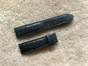 20mm/18mm Gray Alligator Crocodile Embossed Leather Watch Strap Band - Picture 1 of 4