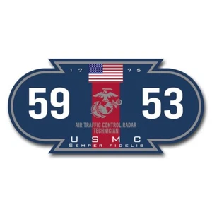 USMC 5953 MOS Decal - Semper Fidelis Decal - Marine Corps Blood Stripe 3" Decal - Picture 1 of 1